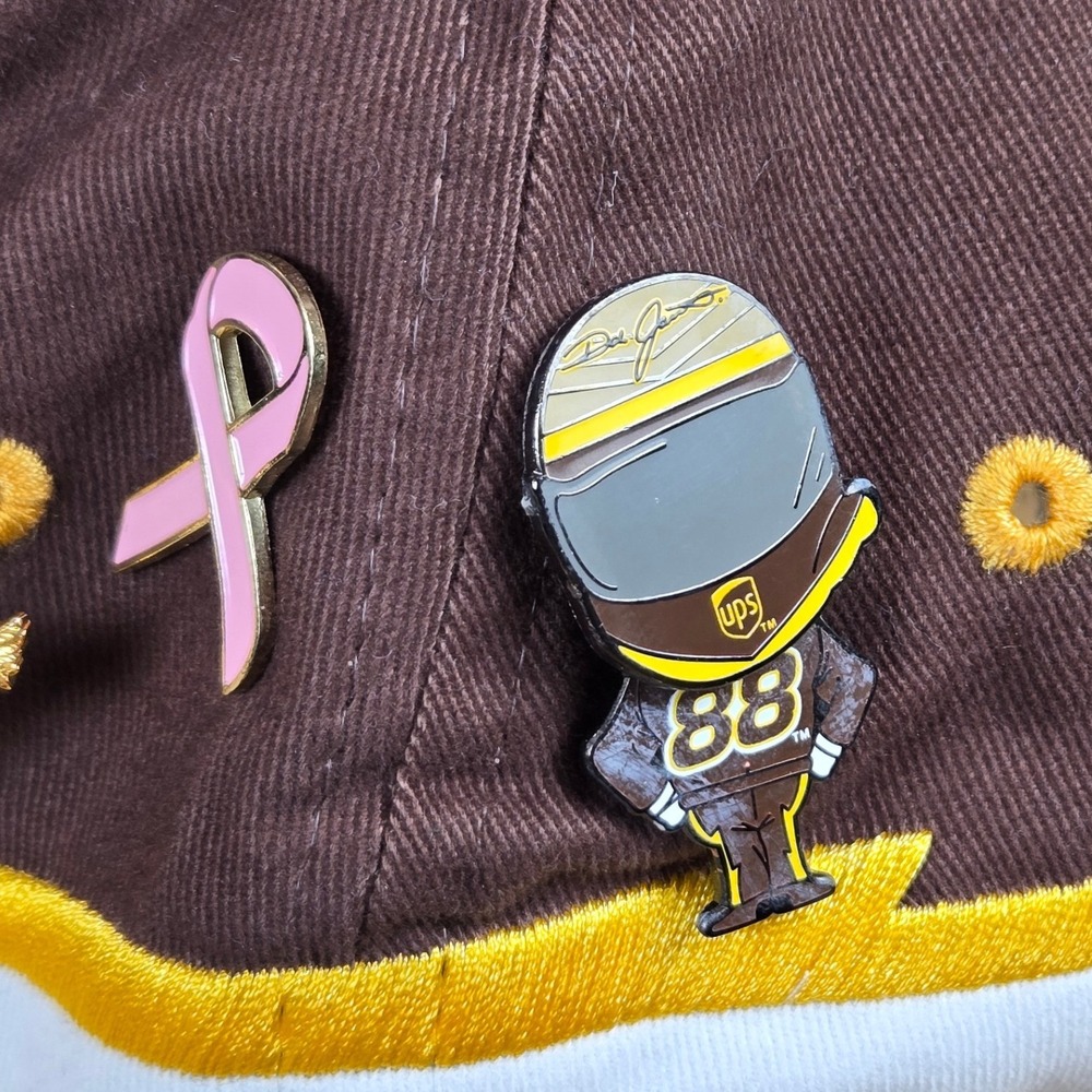 Dale Earnhardt‎ Jr 88 UPS Nascar Racing Baseball Cap with Pins - Picture 7 of 16